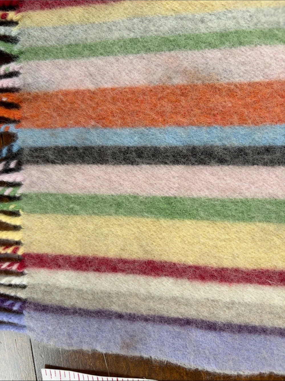 Elgin Vintage Striped Lambswool Scarf
